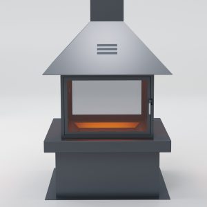 Kare Model Orta Şömine 70X70 - Görsel 4