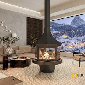 Sekizgen Model Orta Şömine 80X80 - Görsel 2