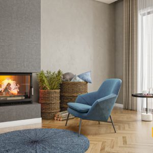 Döküm Şömine Haznesi Klapeli Üç Tarafı Camlı 70 cm - Görsel 5